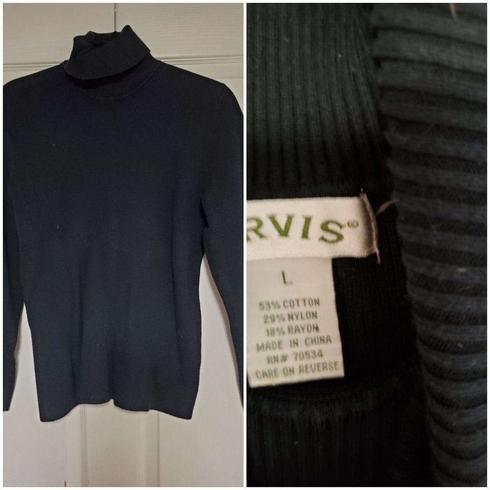 Large Orvis fitted turtleneck sweater
